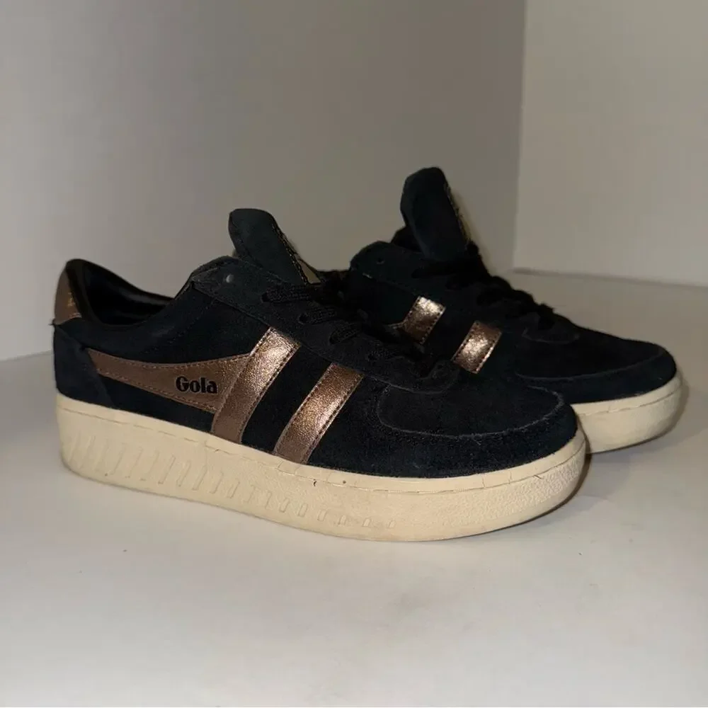 GOLA Grandslam Pearl Black and Bronze Casual suede Sneakers 6